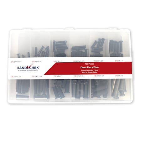 Handi-Chek Clevis Pin Asst CS PL 120pc DISP-CLP120PL